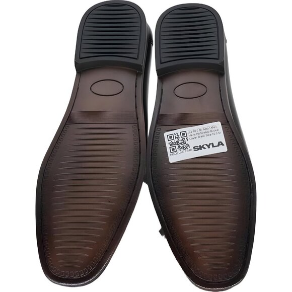 Aston Marc Perforated Bit Loafer Slip-On Black Dress Shoe Men's US 10.5M - Picture 6 of 6